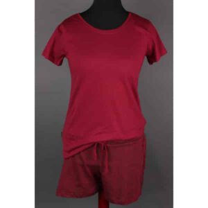 Vrouwen Pyjama Donkerrood (Extra Large )