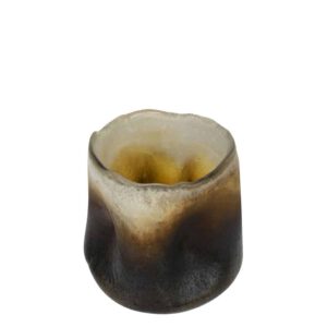 Waxinelichthouder van Handgeblazen Glas Amber (10