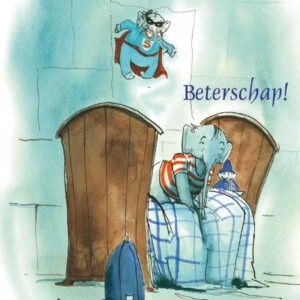 Wenskaart Beterschap - Spuit Elf Olifant in Bed (Set van 6)