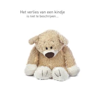 Wenskaart Overlijden Kindje - Beertje (Set van 6)