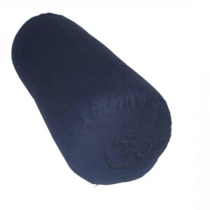 Yoga Bolster Blauw Rond Katoen -  Ohm - 60 x 20 cm