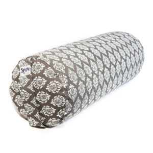 Yoga Bolster Grijs Rond Katoen - Khari Print - 59 x 21