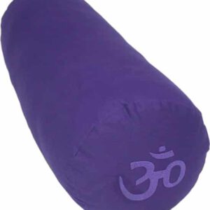 Yoga Bolster Paars Rond Katoen - Ohm - 60 x 20 cm