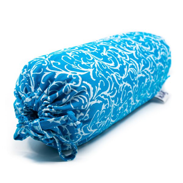 Yoga Mini Nek Bolster Blauw Rond Katoen - 34 x 10 x 10 cm