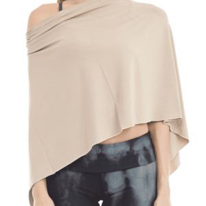 Yoga Poncho Kort &apos;Sukha&apos; Beige S/M