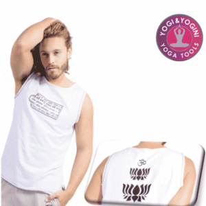 Yoga Top &apos;Shakti&apos; Biologisch Katoen Wit Man S-M