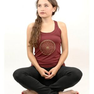 Yoga top &apos;Yantra&apos; Bordeaux Rood L