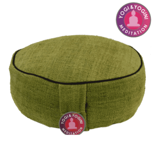 Yogi & Yogini Meditatiekussen Rond Hennep Groen - 33 x 12 cm