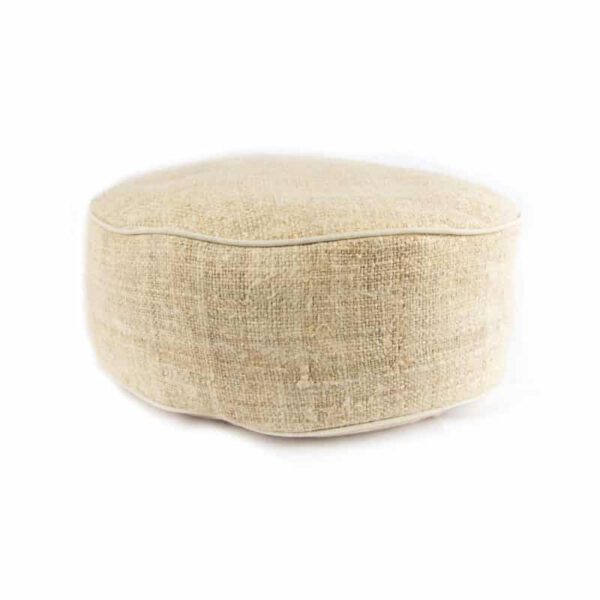 Yogi & Yogini Meditatiekussen Rond Hennep Naturel - 33 x 12 cm