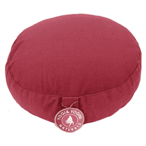 Yogi & Yogini Meditatiekussen Rond Katoen Aubergine - Laag - 33 x 12