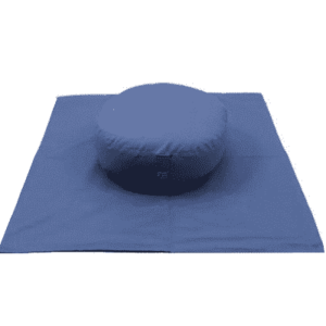 Yogi & Yogini Meditatiekussen Rond Katoen Blauw -  Set + Mat