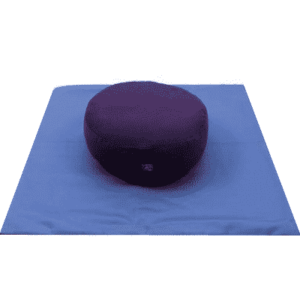 Yogi & Yogini Meditatiekussen Rond Katoen Paars op Blauw - Set + Mat