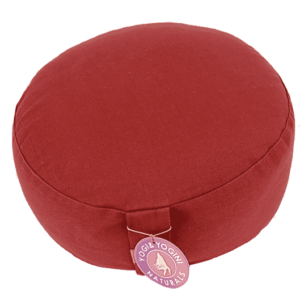 Yogi & Yogini Meditatiekussen Rond Katoen Rood - 33 x 17 cm