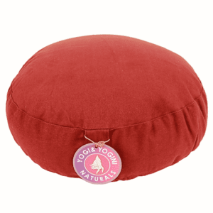 Yogi & Yogini Meditatiekussen Rond Katoen Rood - Laag Model - 33 x 12