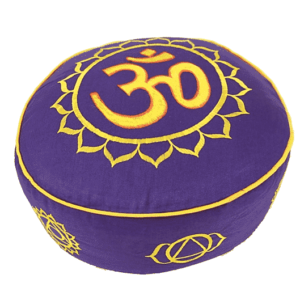 Yogi & Yogini Meditatiekussen Rond Katoen Violet - Chakra - 33 x 17 cm