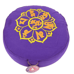 Yogi & Yogini Meditatiekussen Rond Katoen Violet - OHM  - 33 x 17 cm