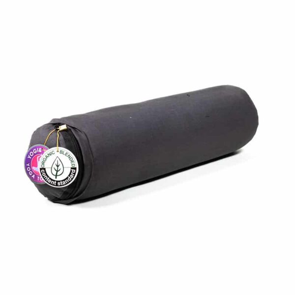 Yogi & Yogini Yoga Bolster Antraciet Rond Katoen - Effen - 40 x 12 cm