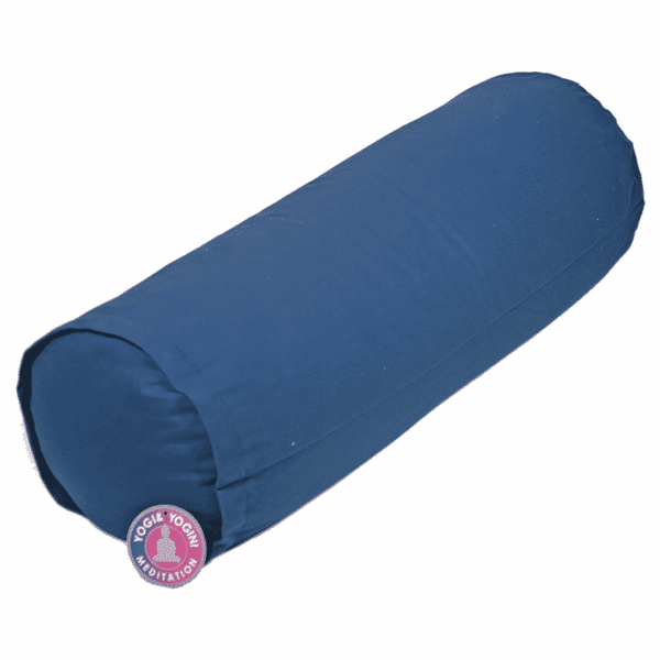 Yogi & Yogini Yoga Bolster Blauw Rond Katoen - Effen - 60 x 16 cm