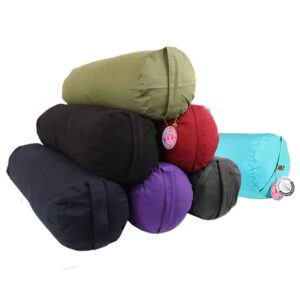 Yogi & Yogini Yoga Bolster Rond Katoen - Set van 7 Kleuren - 60 x 20