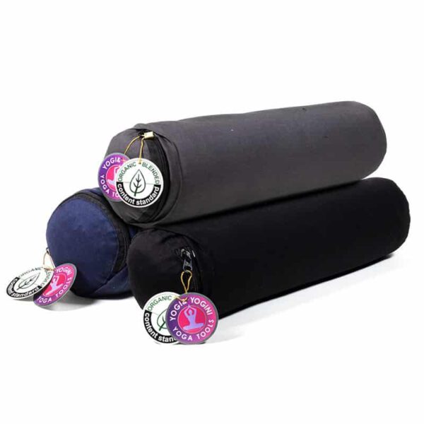 Yogi & Yogini Yoga Bolster Rond Katoen - Set van drie  - 40 x 12 cm