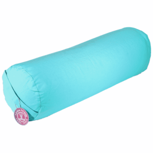 Yogi & Yogini Yoga Bolster Turquoise Rond Katoen - Effen - 60 x 16 cm