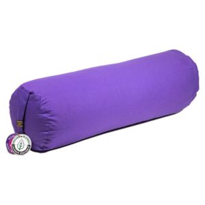 Yogi & Yogini Yoga Bolster Violet Rond Katoen - Effen- 60 x 16 cm