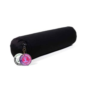 Yogi & Yogini Yoga Bolster Zwart Rond Katoen - Effen - 40 x 12 cm