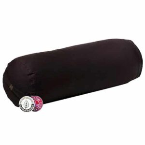 Yogi & Yogini Yoga Bolster Zwart Rond Katoen - Effen - 60 x 16 cm