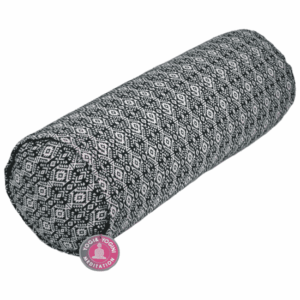 Yogi & Yogini Yoga Bolster Zwart/Wit Rond Katoen - Patroon - 60 x 16