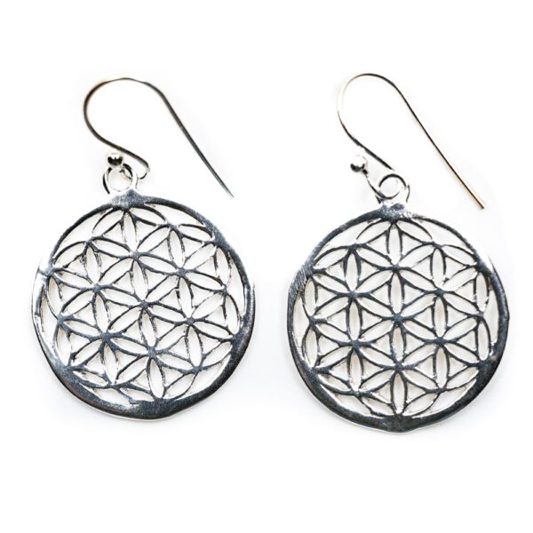 Zilveren Oorbellen Flower of Life (20 mm) - 925 Sterling