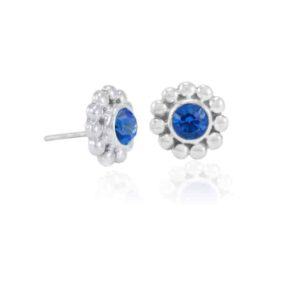 Zilveren Oorstekers Girasol Blauw Zirkonia (9 x 3 mm) - 925 Sterling