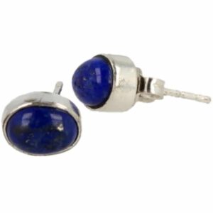 Zilveren Oorstekers Lapis Lazuli Ovaal - 925 Sterling