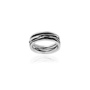 Zilveren Ring Corrugado Slim - Maat 19