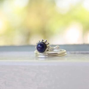 Zilveren Ring Lapis Lazuli (Maat 17)