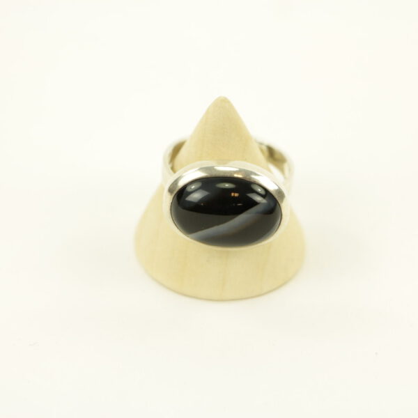 Zilveren Ring met Agaat Maat 19 (Sterling Zilver 925)