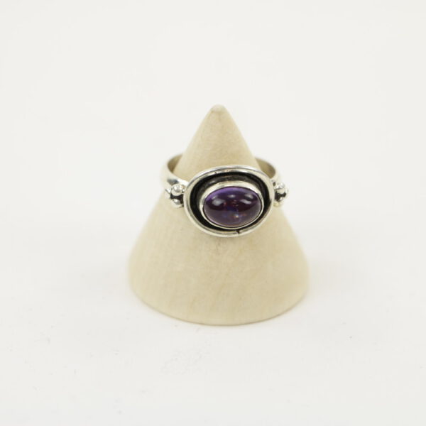 Zilveren Ring met Amethist Maat 15 - Model 3 (Sterling Zilver 925)