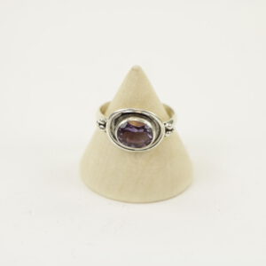 Zilveren Ring met Amethist Maat 18 - Model 1 (Sterling Zilver 925)