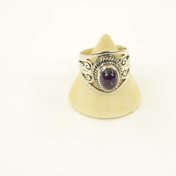 Zilveren Ring met Amethist Maat 18 - Model 2 (Sterling Zilver 925)