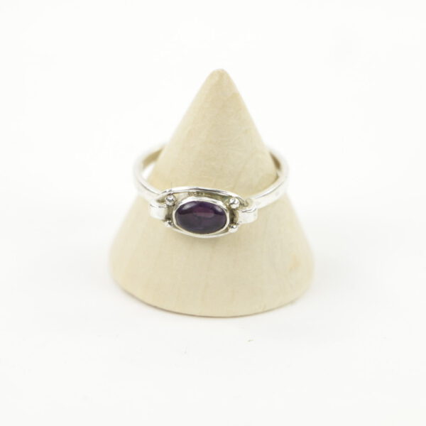 Zilveren Ring met Amethist Maat 19 (Sterling Zilver 925)