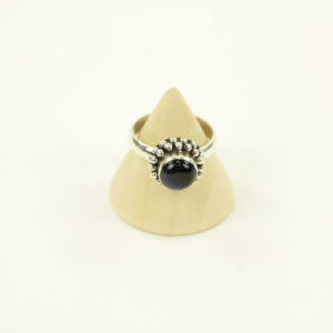 Zilveren Ring met Blauwe Zonnesteen Maat 18 - Model 2 (Sterling Zilver