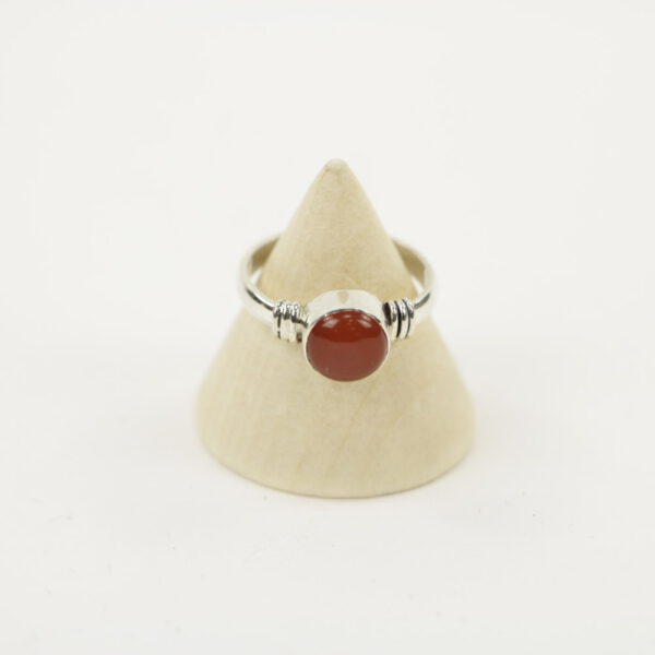 Zilveren Ring met Carneool Maat 16 - Model 2 (Sterling Zilver 925)