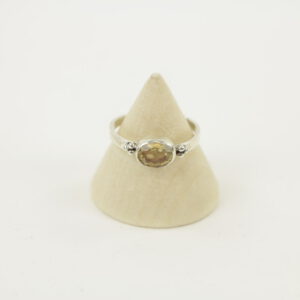 Zilveren Ring met Citrien Maat 15 (Sterling Zilver 925)