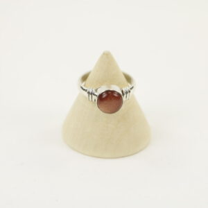 Zilveren Ring met Goldstone Maat 16 (Sterling Zilver 925)