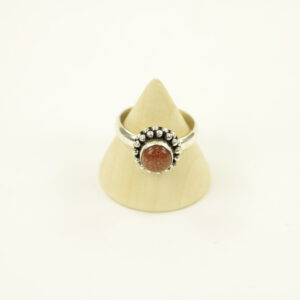 Zilveren Ring met Goldstone Maat 19 (Sterling Zilver 925)