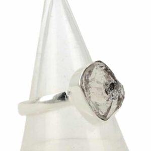 Zilveren Ring met Herkimer Diamant (Maat 19)