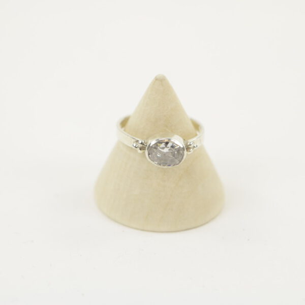 Zilveren Ring met Kristal Maat 17 (Sterling Zilver 925)