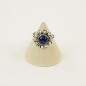 Zilveren Ring met Lapis Lazuli Maat 16 - Model 1 (Sterling Zilver 925)