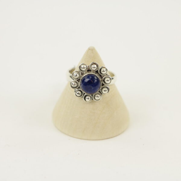 Zilveren Ring met Lapis Lazuli Maat 16 - Model 1 (Sterling Zilver 925)