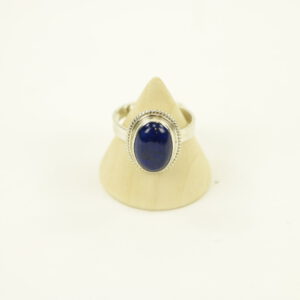 Zilveren Ring met Lapis Lazuli Maat 18 - Verstelbaar (Sterling Zilver