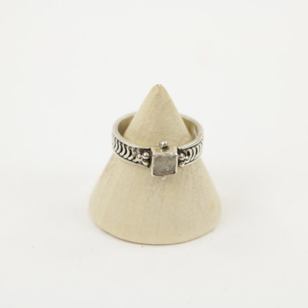 Zilveren Ring met Maansteen Maat 17 (Sterling Zilver 925)